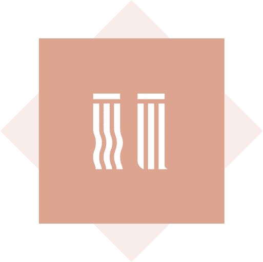 Straight and wavy line icons on square.
