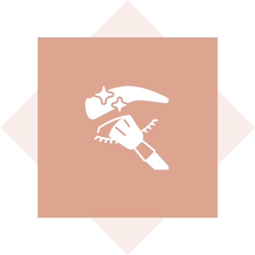 Icon of eyebrow makeup application brush.