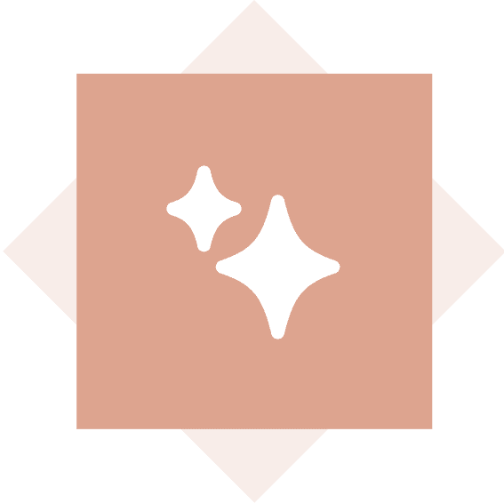 Two white sparkles on a brown background.