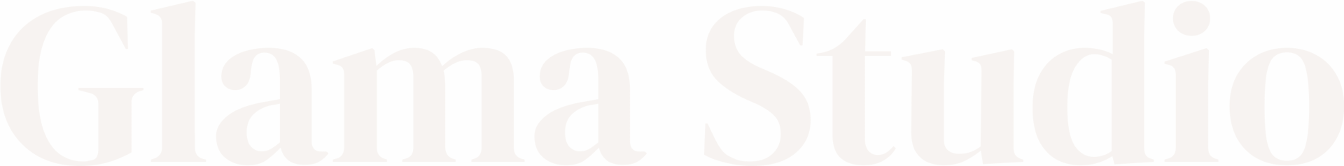 Glama Studio text logo on black background.